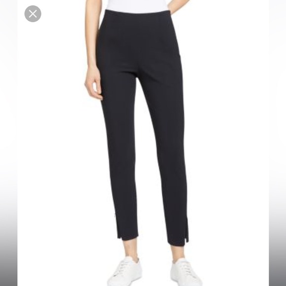 THEORY NWT SEAMED PRECISION PONTE ZIPPER ANKLE LEGGINGS SIZE TALL PETITE - Picture 1 of 12